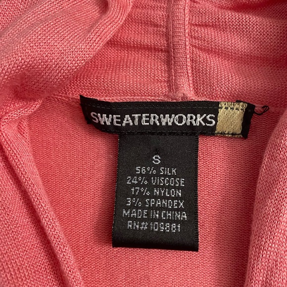 ⭐️FIRM PRICE⭐️ Sweaterworks Silk Blend Knit Top Women’s Size Small, pink - Picture 7 of 8